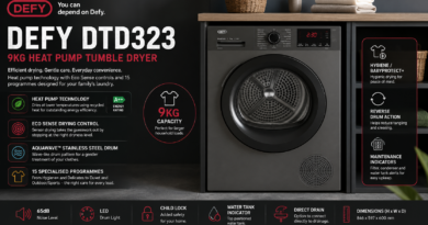 Defy DTD323 brings heat-pump drying to a 9kg tumble dryer