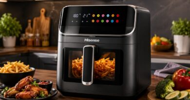 Hisense H06AFBS2S3 combines a visible basket with 10 air-fryer presets